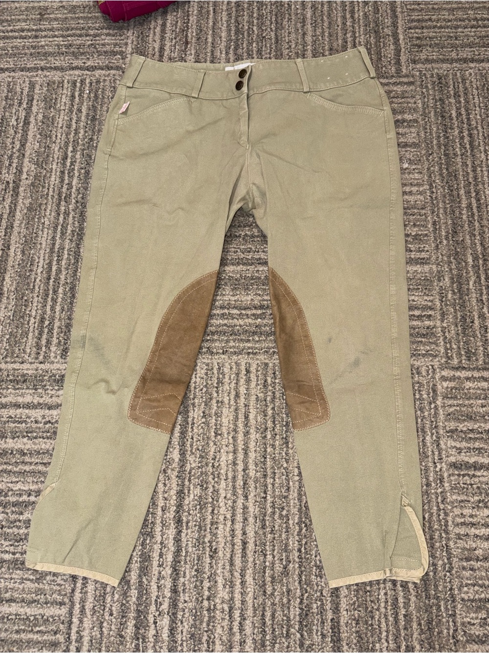 Tailored sportsman trophy hunter knee patch breeches front zip low rise Tan(NGB)